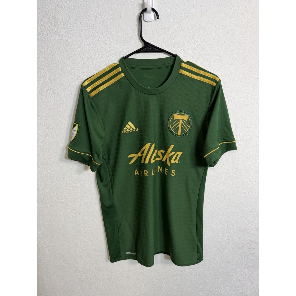 Adidas Portland‎ Timbers Men's JERSEY Signed MLS Green Soccer Size Small